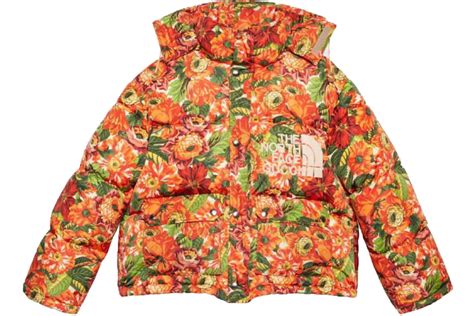 gucci x the north face nylon bomber jacket orange multi|gucci x north face boots.